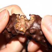 Barra de Oblea Recubierta de Chocolate con Caramelo de 75g, Alta Calidad, Venta al Por Mayor, Snacks Asiáticos