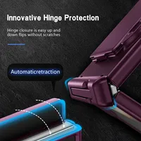 Étui pliable anti-chute avec protection d'écran avant pour iPhone Duo 18 Fold, support large pour cartes, fente pour stylet, anti-rayures, avec fonction support