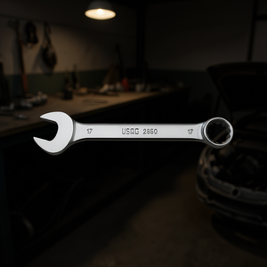 Clé combinée USAG 17 mm métrique, à embout ouvert et à embout fermé, pour réparation automobile - Product Image 3