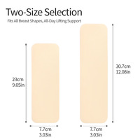 Bande adhésive pour poitrine en silicone réutilisable, 3 tailles, adhésif puissant, effet push-up instantané, imperméable