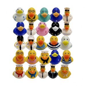Patitos de Goma de Vinilo Amarillos de 2 Pulgadas con Logotipo Personalizado al por Mayor, Diseño Surtido con Temática Naval, Mini Patitos de Goma para Bebés - Product Image 1
