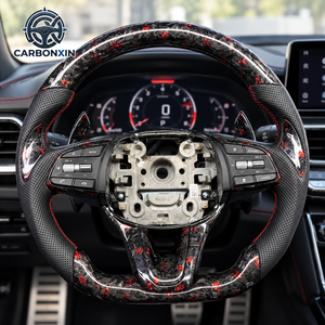 Volant en cuir en fibre de carbone forgé pour Hyundai Genesis G70 G80 Coupé 2.0t/3.8 2014 2015 2013 2010 2020 2023 2011 2022 - Product Image 4