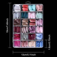 Lot de 576 faux ongles de style français, courts, trapézoïdaux, colorés, en ABS, à presser – Vente chaude