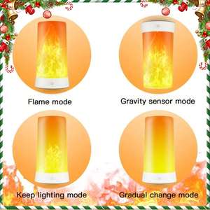 4 modos fuego fogata decoración linterna lámparas colgantes USB recargable <span class=keywords><strong>chimenea</strong></span> romántica <span class=keywords><strong>LED</strong></span> llama Luz para fiesta Camping Bar - Product Image 2