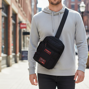 TOUGH 批发涤纶时尚防水拉链运动胸包男士斜挎包现货 - Product Image 1