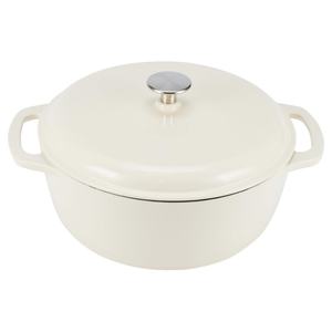 Olla de Cocina de Metal Esmaltado con Doble Asa, Cacerolas Redondas y Olla para Sopa, Hierro Fundido, Sartén con Tapa - Product Image 1