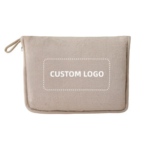 Premium Plüsch Flugzeug Decke Soft Bag Compact Pack Rucksack Clip Custom Reise kissen Decke 2 in 1 für Auto Flugzeug - Product Image 5