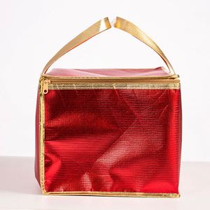 Sacs isothermes non tissés rouges grande capacité à prix abordable, sacs de transport pour aliments, sacs de pique-nique ODM - Product Image 5