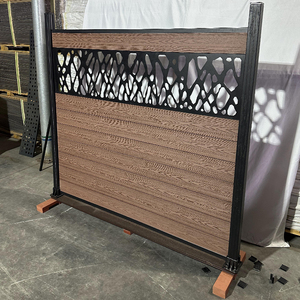 Pannelli di recinzione in <span class=keywords><strong>legno</strong></span> composito composto wpc pannelli di recinzione e pannelli di recinzione post wpc - Product Image 2