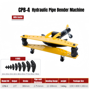 Máquina dobladora de tubos hidráulicos de alta resistencia de 1/2 '-4 pulgadas, tubo de cobre de acero inoxidable Manual, alicates de flexión potentes, HVAC eléctrico - Product Image 5
