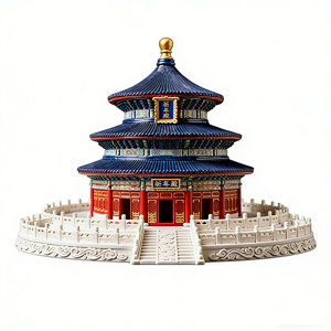 Imán de Resina para Refrigerador con Diseño del Templo del Cielo de Geng Xia, 10x10 cm, Recuerdo de Pekín, Regalo Decorativo - Product Image 5