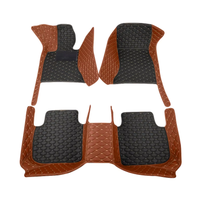 Tapis de sol de voiture en cuir imperméable et coloré, ensemble complet 5D en 3 pièces, protection toutes saisons, épaisseur 10 mm pour A3/Qashqai/Hiace