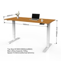 Bureau debout électrique réglable, cadre de bureau réglable en hauteur mobilier de bureau de luxe