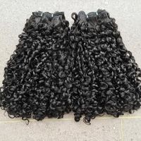 Extensions de Cheveux Humains Double Trame Bouclés Pixie 16, 18, 20 Pouces à Tissage Rapide, 100% Cheveux Vierges Non Traités pour Femmes
