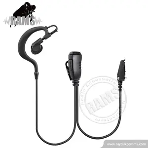 G Shape Ear Loop Over The Ear Headset Security Kit for Two Way Radio for Kirisun DP405 DP485 POC Radios