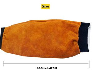 أكمام لحام جلدية صفراء من سويلدر 2025 مقاومة للحرارة واللهب لحماية الذراعين للحامين مع خياطة وبطانة من الكيفلار - Product Image 4