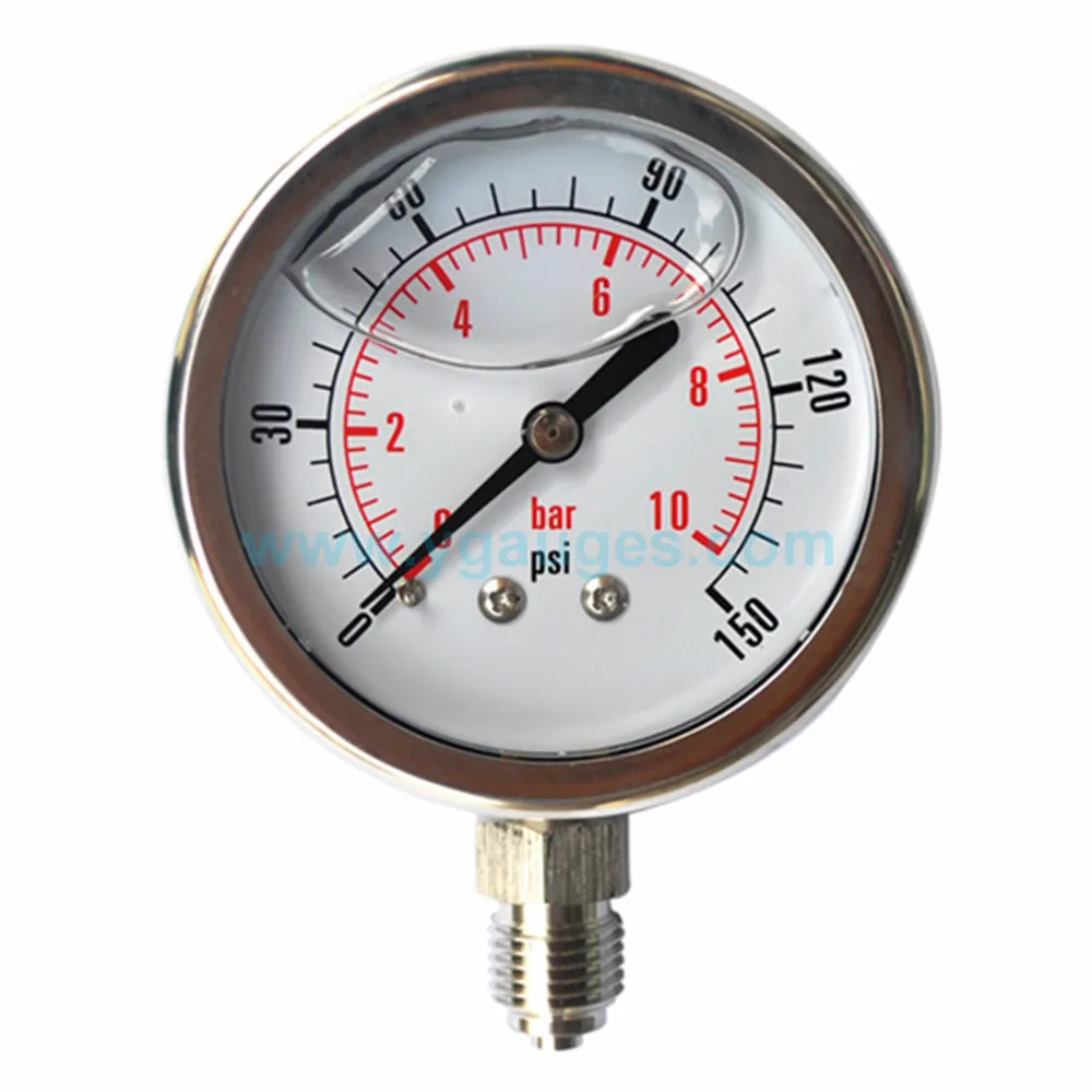 63 mm mechanical bourdon tube pressure gauge manufacturer