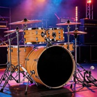 Kit de batterie de jazz rock en métal en gros avec pieds de batterie et pédales |   Batterie de percussions OEM 5 pièces pour enfants débutants, studio et scène