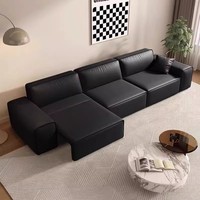 Luxuriöses Ledersofa-Set Komfortables Wohnzimmersofa für Villa, Apartment, Zuhause und Hotel Wohnzimmermöbel