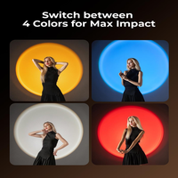 Pour SMALLRIG RF10C Lampe de poche LED RGB pour photographie 7500mAh en alliage d'aluminium Lumière ambiante à motifs Lumière de remplissage 4 couleurs