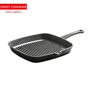 Sartén cuadrada de hierro fundido precurada a precio de fábrica para asar, sartén para bistecs, sartén cuadrada de hierro fundido para asar - Product Image 2