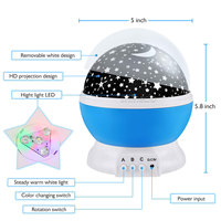 Lampe de Nuit LED Projecteur de Ciel Étoilé Lumière de Nuit Lampe de Table pour Bébé Décoration de Fête Projecteur Rotatif Étoiles Lune Galaxie