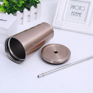 Customized 500ml Classic Insulated Double Wall Stainless Steel Coffee <b>Tumbler</b> <b>Cup</b> <b>Straw</b> Business Gifts 6-12 Hours Thermal - Product Image 2