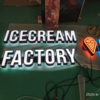 BRANDNEWSIGN Fabricante personalizado al aire libre Led luz iluminada 3D letras de Canal Tienda frente Led signos señalización de recepción