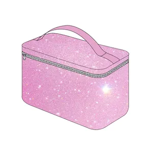 Luxury Professional Makeup Bag Custom Design Printed Sparkling Cosmetic Organize Bag