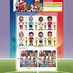 Juguetes de Fútbol de 3.5 Pulgadas con <span class=keywords><strong>Base</strong></span>, Figuras de Jugadores de Fútbol de PVC, Ronaldo, Roma, Adornos Deportivos, Muñecos Estrella, 8 Piezas/Juego - Product Image 5