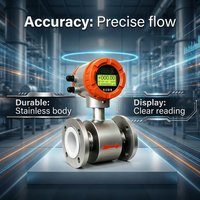 RUIJI 4-20mA Output Flange & Thread Connection Electromagnetic Flow Meter, Flowmeter Akurasi Tinggi untuk Aplikasi Industri