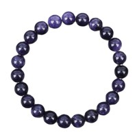 Bracelet ajustable unisexe en perles élastiques avec pierre dragon violette en forme de boule pour mariage – En stock, vente en gros