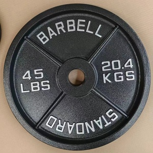 Disques de poids en fonte de <span class=keywords><strong>45</strong></span> livres, surface peinte à effet martelé, pour musculation, fitness, haltérophilie, powerlifting, usage domestique et commercial - Product Image 6