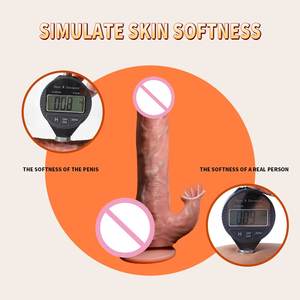 Molde <span class=keywords><strong>de</strong></span> silicona líquida gigante para dildo femenino, juguete sexual para adultos, vibrador realista con calor y oscilación para parejas - Product Image 2