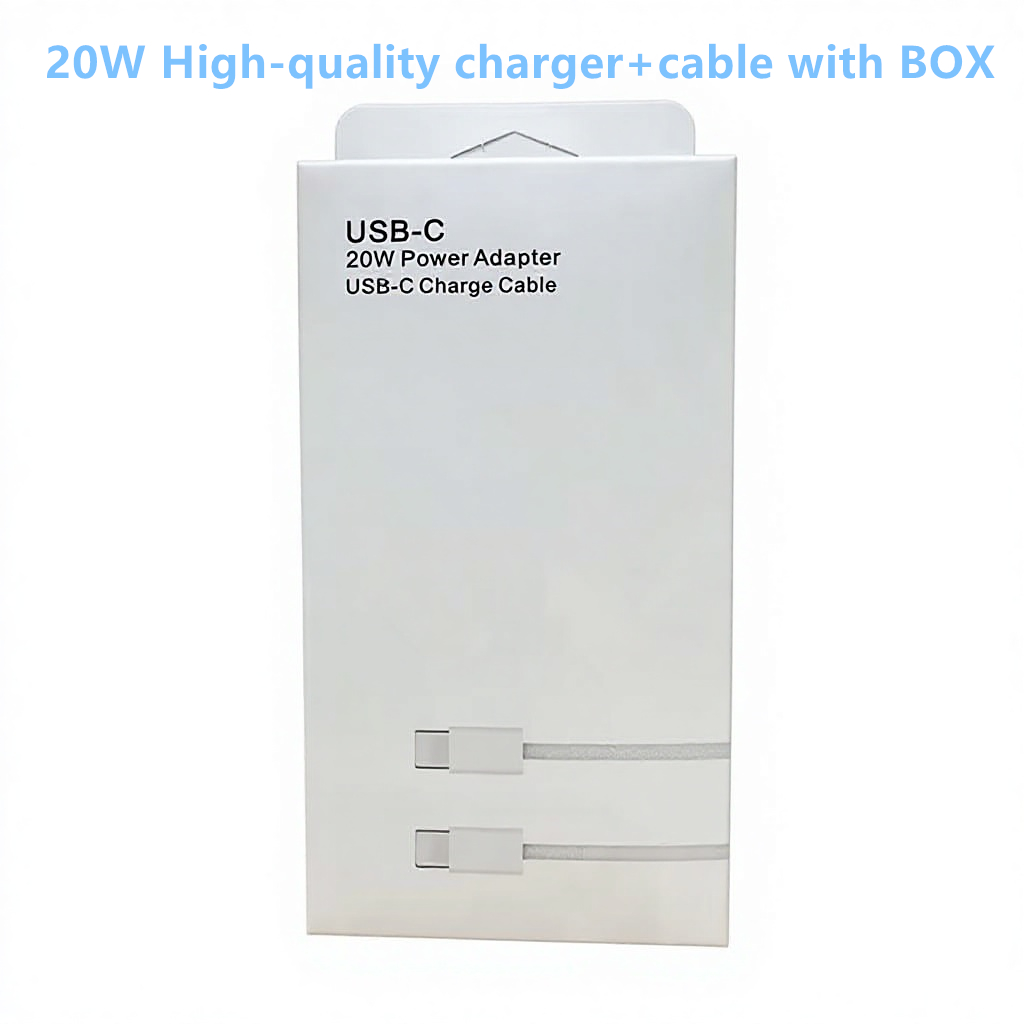 Cargador+cable 20W alta calidad con BOX blanco