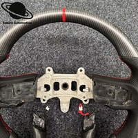 Volant de course en fibre de carbone personnalisé compatible avec Dodge Challenger Charger SRT 2015-2019, volant de course LED RPM