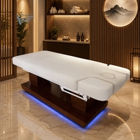 Table de massage électrique chauffante pour esthéticiennes, lit de soin esthétique pour le visage, table de massage de luxe pour spa, salon de beauté, lit de beauté pour cils, pour le bien-être