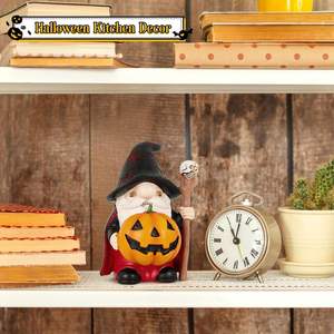 Figurine artisanale écologique de lutin féerique religieux d'Halloween avec bâton squelette, décorations et cadeaux pour la maison - Product Image 4