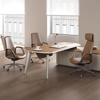 Chaise de direction en cuir de luxe avec accoudoirs en aluminium poli, hauteur réglable et inclinable, chaise de bureau pour patron
