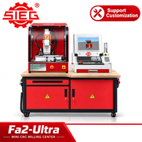 Centre d'usinage CNC vertical de bureau SIEG Fa2-Ultra avec simulateur 3D et machine virtuelle pour l'éducation, les laboratoires et la formation en fablab