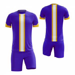 ชุดกีฬาฟุตบอลโพลีเอสเตอร์ระบายอากาศได้ดีสำหรับผู้ชายชุดยูนิฟอร์มฟุตบอลชุดเสื้อเจอร์ซีย์ใส่เล่นฟุตบอล - Product Image 1