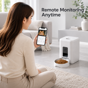 Distributeur de nourriture intelligent pour animaux de compagnie à double alimentation avec surveillance vidéo 1080P et impeller anti-colmatage - Product Image 3