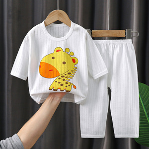 Nouvel Ensemble de Pyjamas pour Enfants à Motif Dessin Animé, Vêtements Décontractés Confortables en Coton Pur pour Bébés, Garçons et Filles - Product Image 2