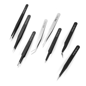 Vetus Anti-static Stainless Steel Tweezers ESD-10 To ESD-15 TS-14 TS-16 Jewelry <b>Tools</b> For DIY Rhinestone Bead Processing - Product Image 3