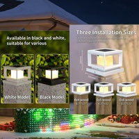 Lampe solaire LED d'extérieur pour poteau de clôture, capteur de mouvement, étanche, pour chemin et pilier