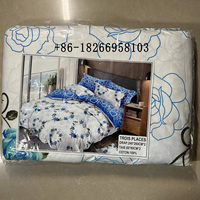 Vente en gros de draps de lit de super qualité JiaJia 3 places 100% coton ensembles de draps de lit 3 places