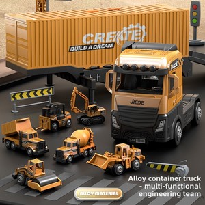 Children's Baby 1 5 <strong>Scale</strong> Digging Machine Excavator Toy <strong>Car</strong> Wholesale Kids' Inertia Pull-Back Alloy Set Engineering Vehicle - Product Image 3
