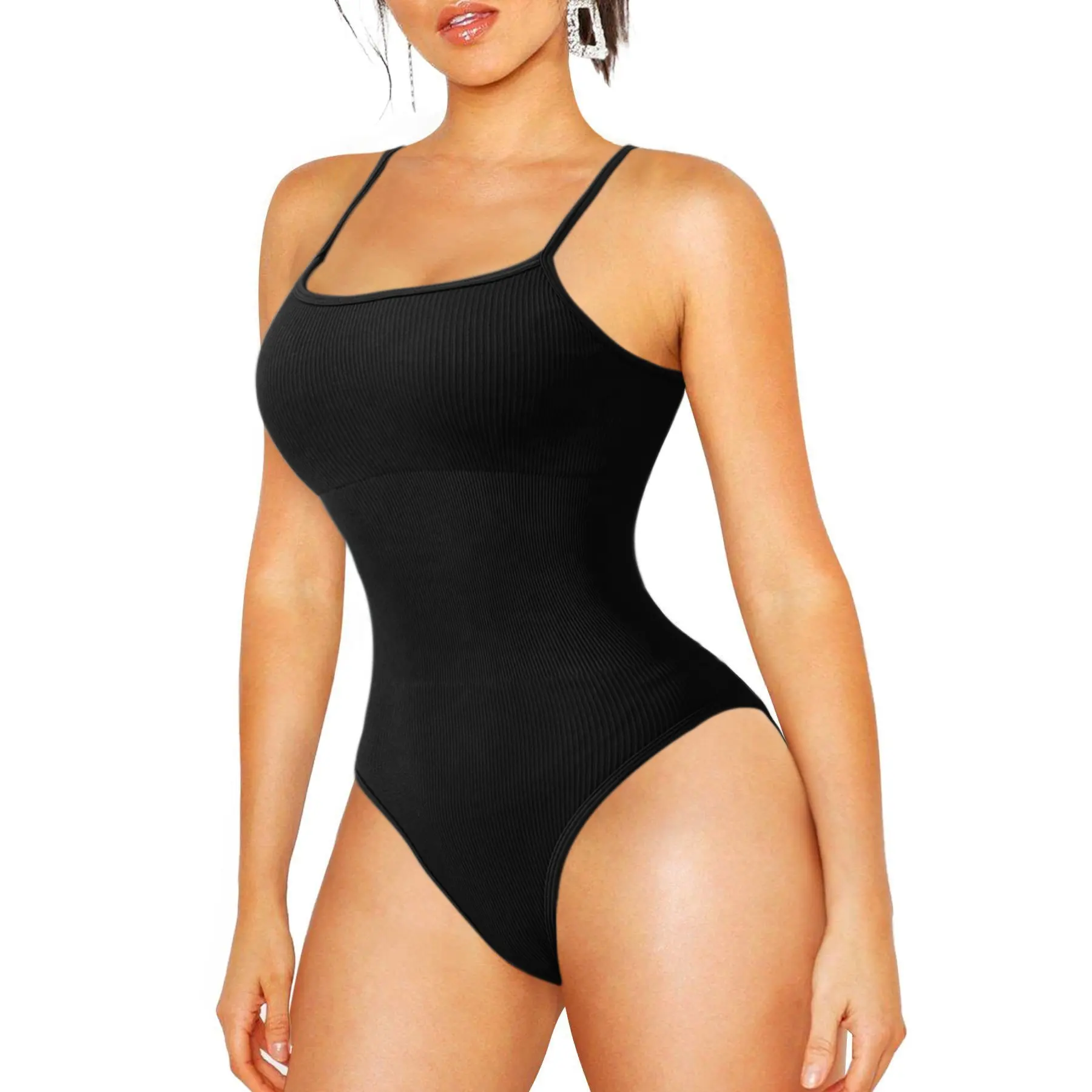 Fitness Yoga Vestuário Seamless Square Neck Sling One Piece Ginásio Workout Macacão Para As Mulheres