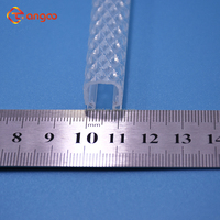 Couvercle diffuseur de lumière micro prismatique 3 faces PMMA haute transmittance usine OEM petit abat-jour à profil acrylique anti-éblouissement