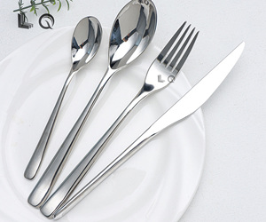 Ensemble de couverts <span class=keywords><strong>en</strong></span> acier inoxydable poli miroir style tendance avec cuillère, fourchette et <span class=keywords><strong>couteau</strong></span> pour cadeaux d'affaires - Product Image 2